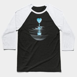 Melting Blue Broken Heart Baseball T-Shirt